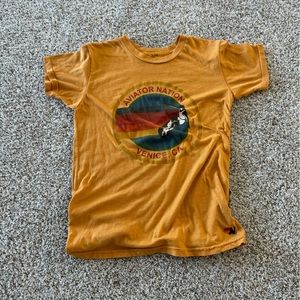 Kids Size 14 Orange Aviator Nation T-Shirt, Small Stain on back